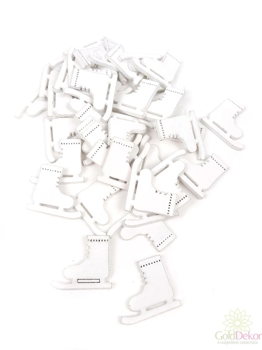 Apró fa dekor korcsolya