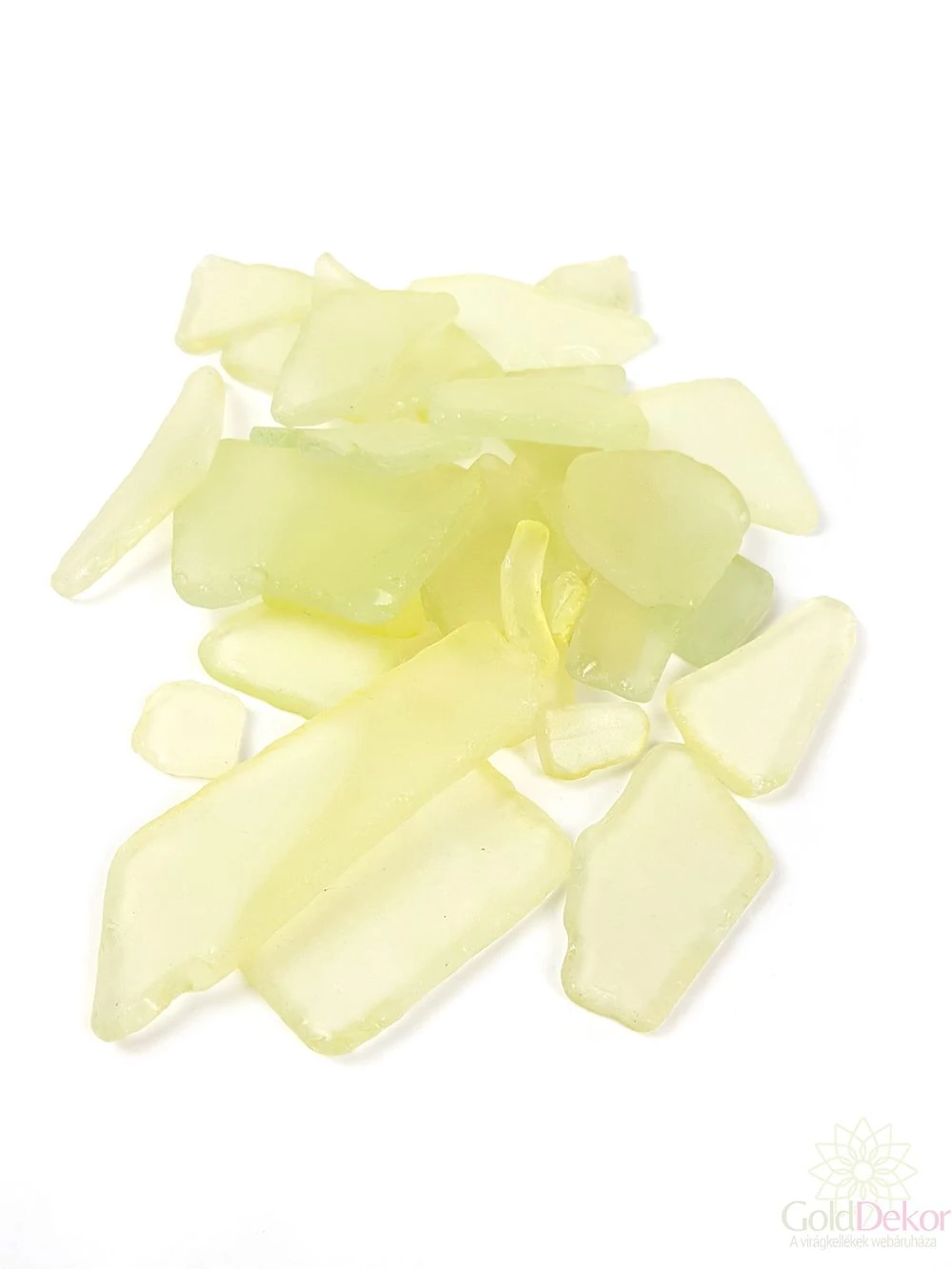 Dekor üveg kristály - Világos Zöld