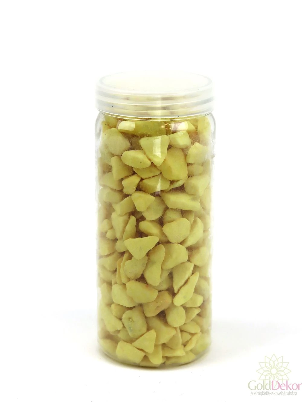 Hengeres dobozos kavics - Sárga