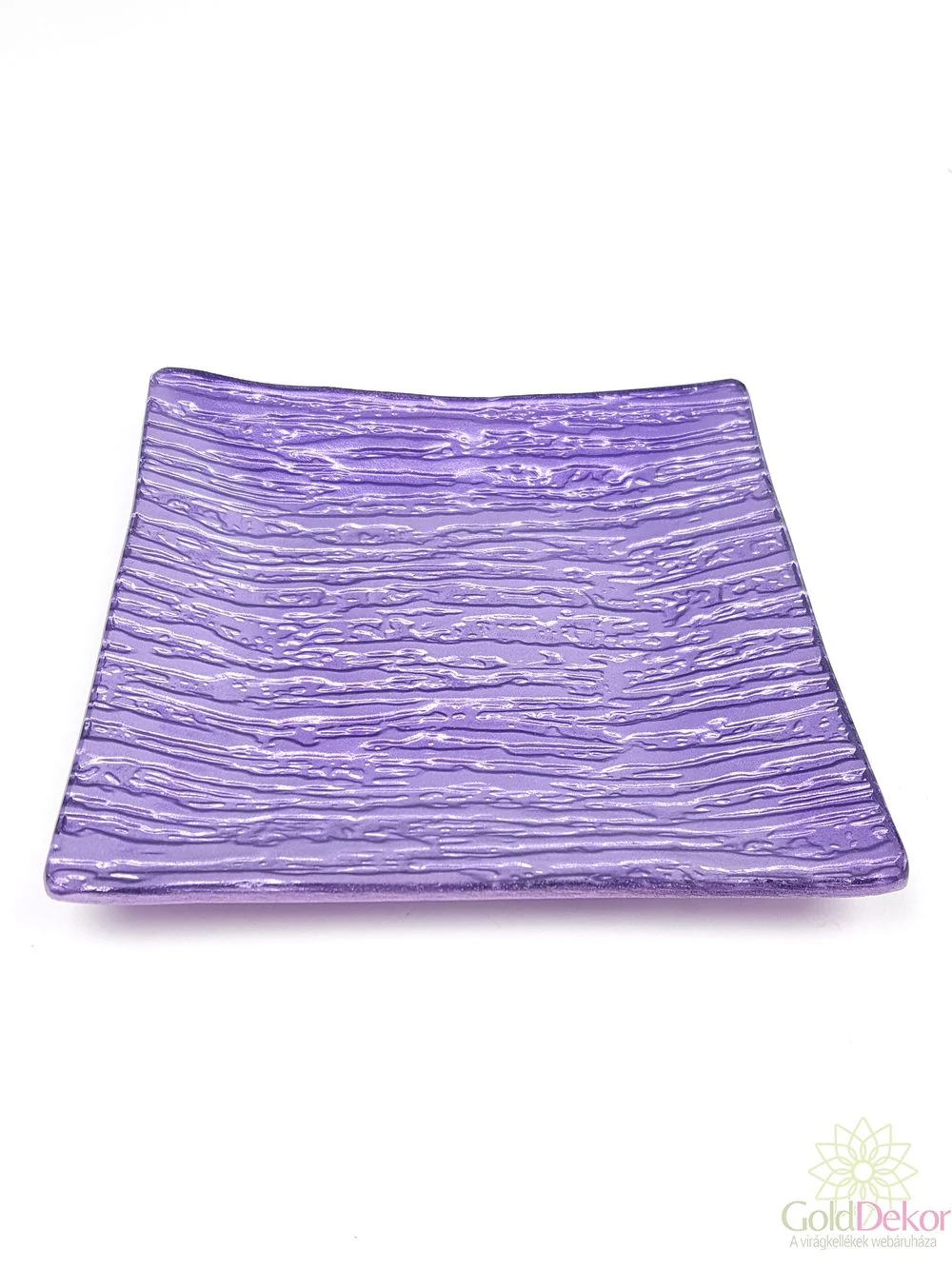 Üvegtál 14,5*14,5 cm - Lila