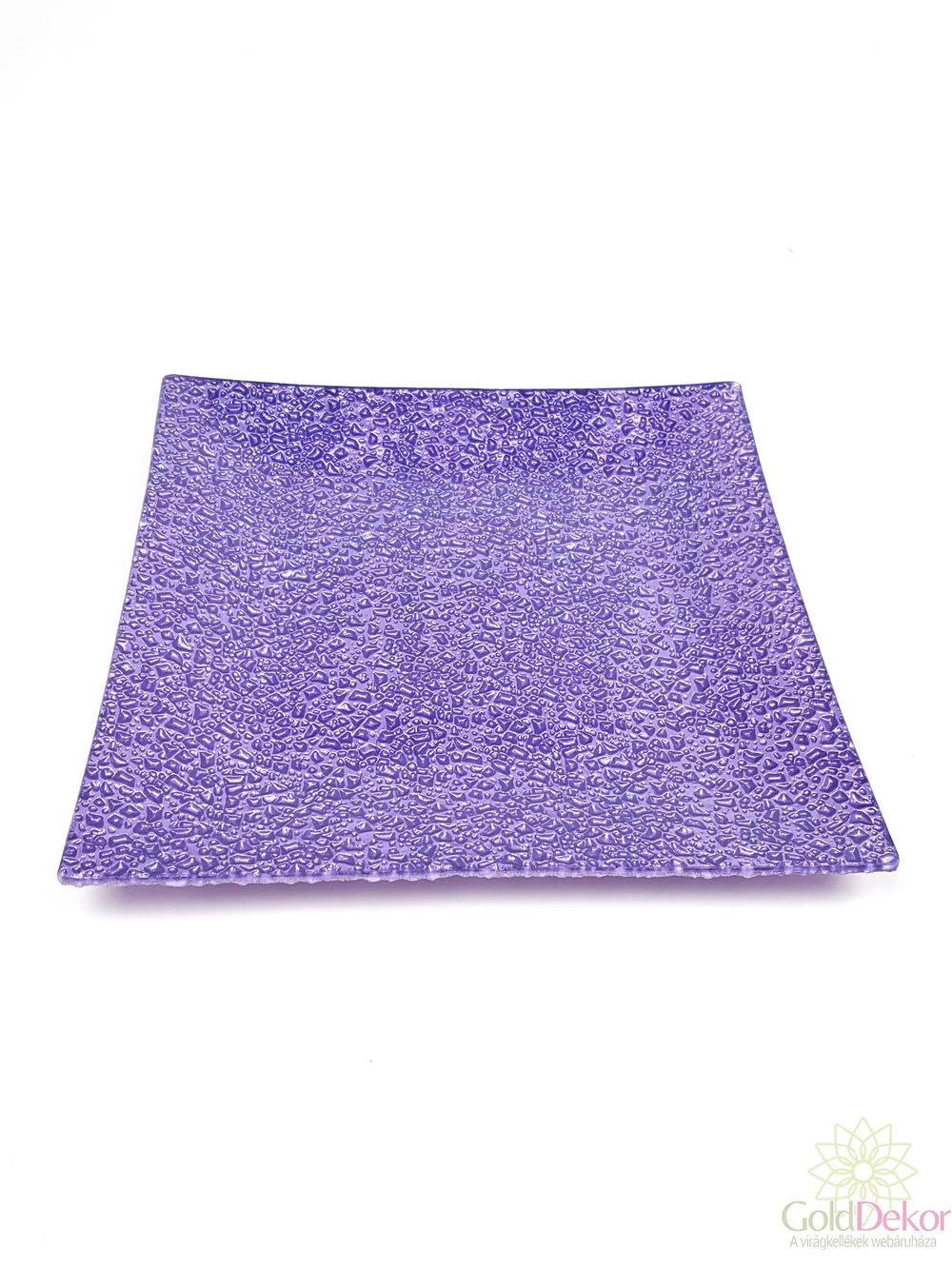 Üvegtál 19,5*19,5 cm - Lila