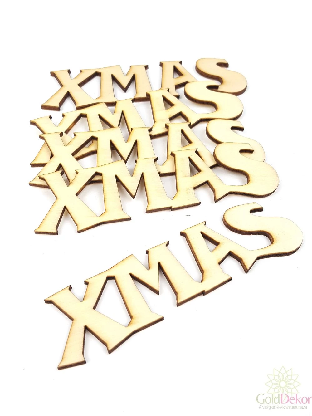 Fa felírat kicsi XMAS - Natúr