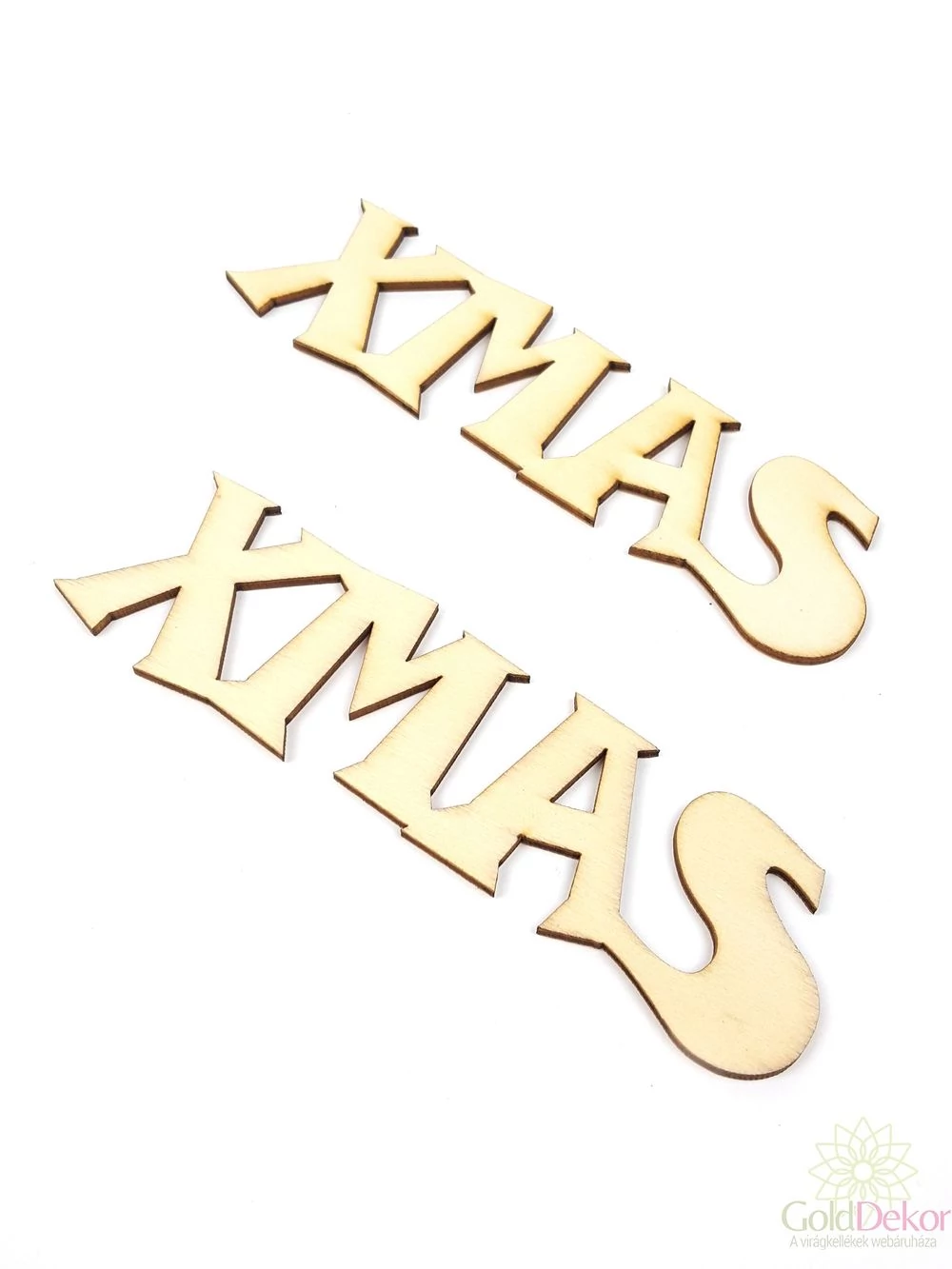Fa felírat nagy XMAS - Natúr