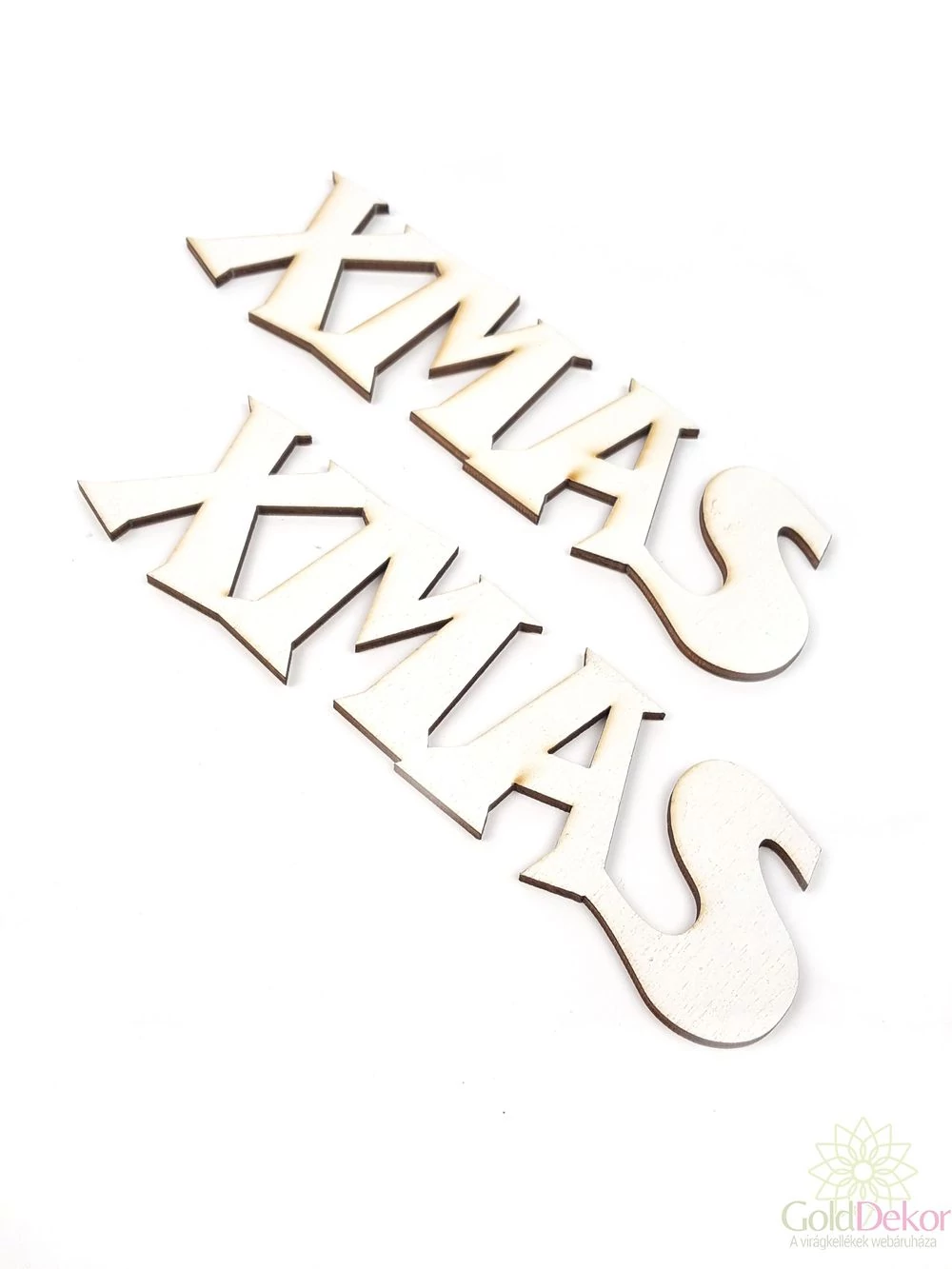 Fa felírat nagy XMAS - Fehér