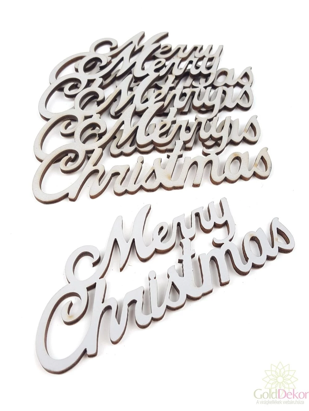 Fa felírat kicsi MERRY CHRISTMAS - Szürke