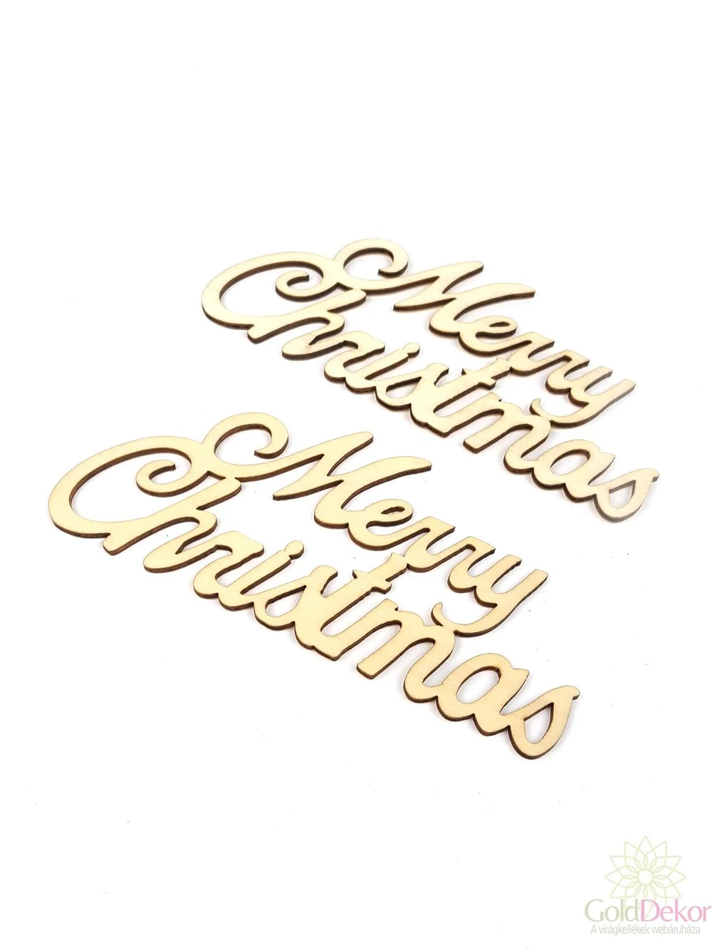 Fa felírat nagy MERRY CHRISTMAS - Natúr