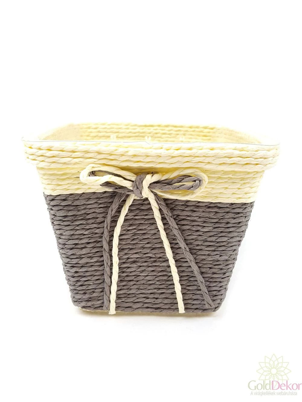 Köteles kocka kosár - Szürke