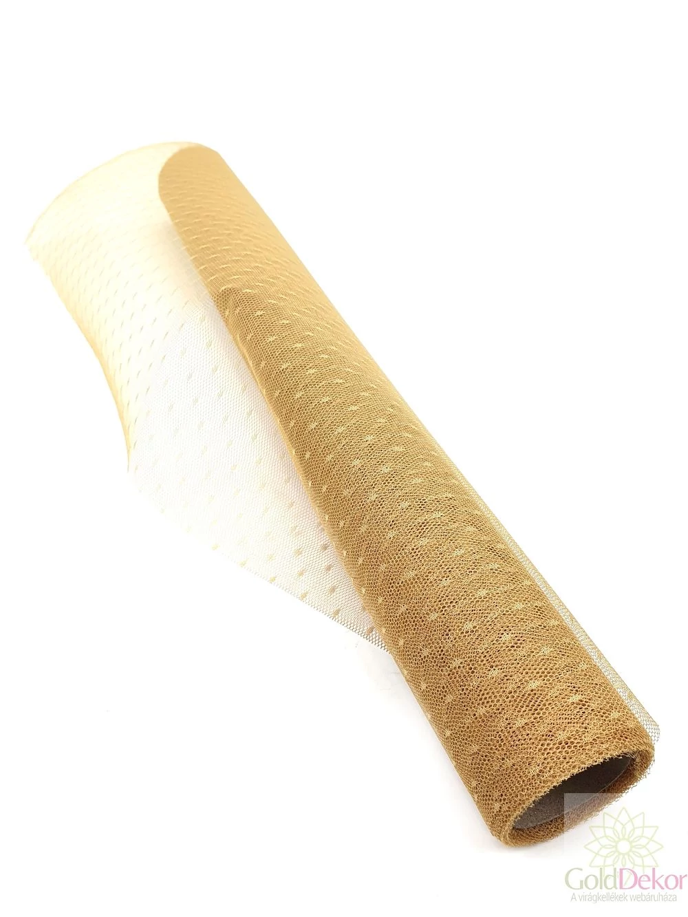 Pöttyös tüll háló - Drapp