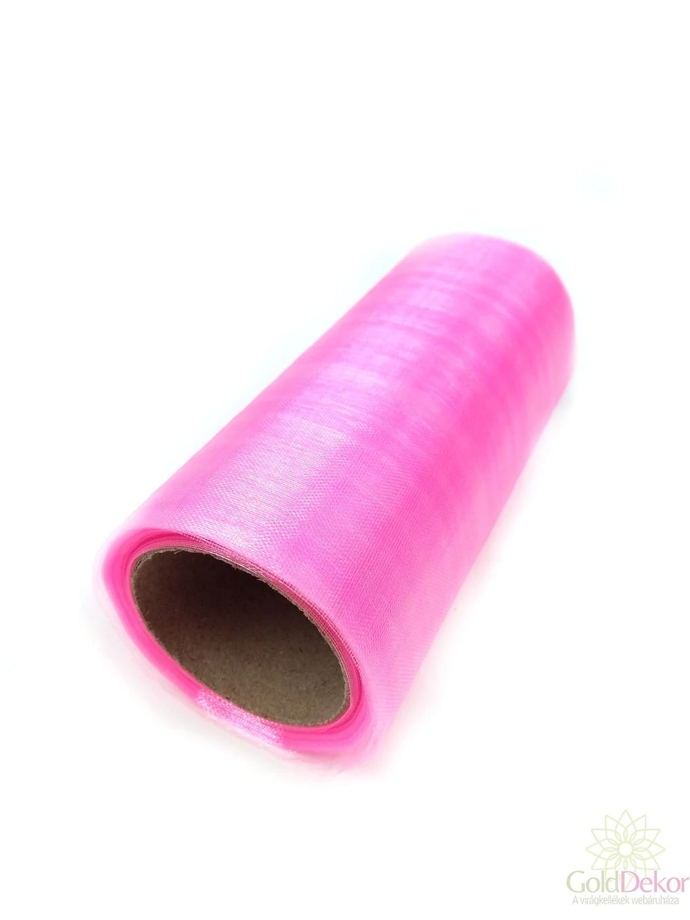 12 cm-es organza - Élénk Rózsaszín