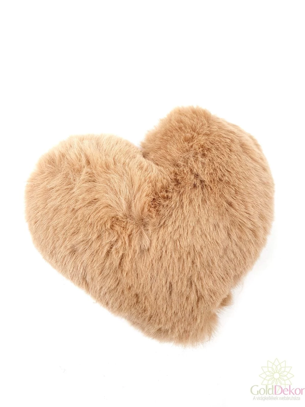 Plüss szív - Barna