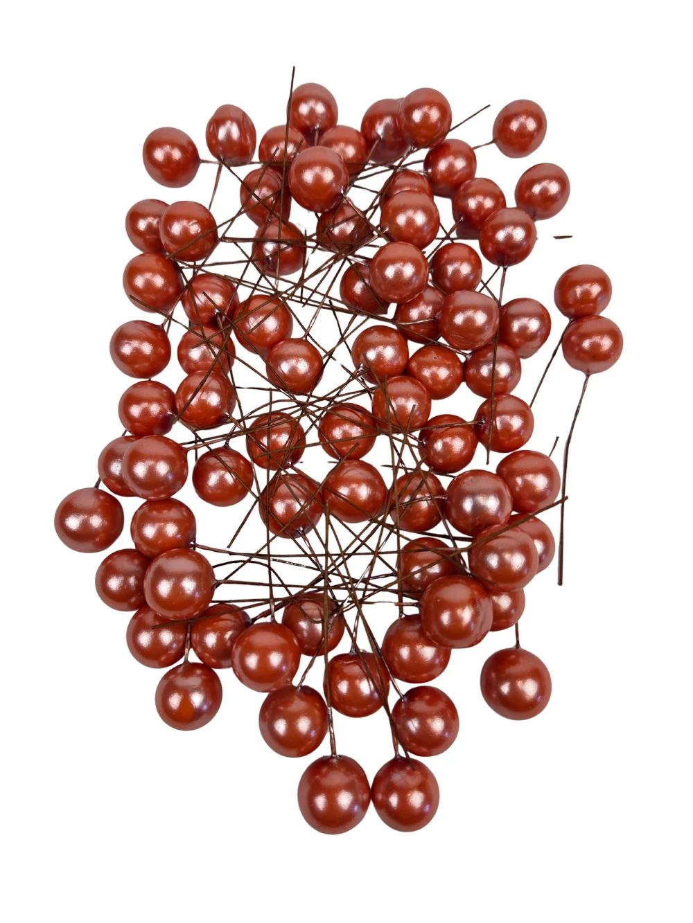 Gyöngyházas drótos bogyó - Narancs