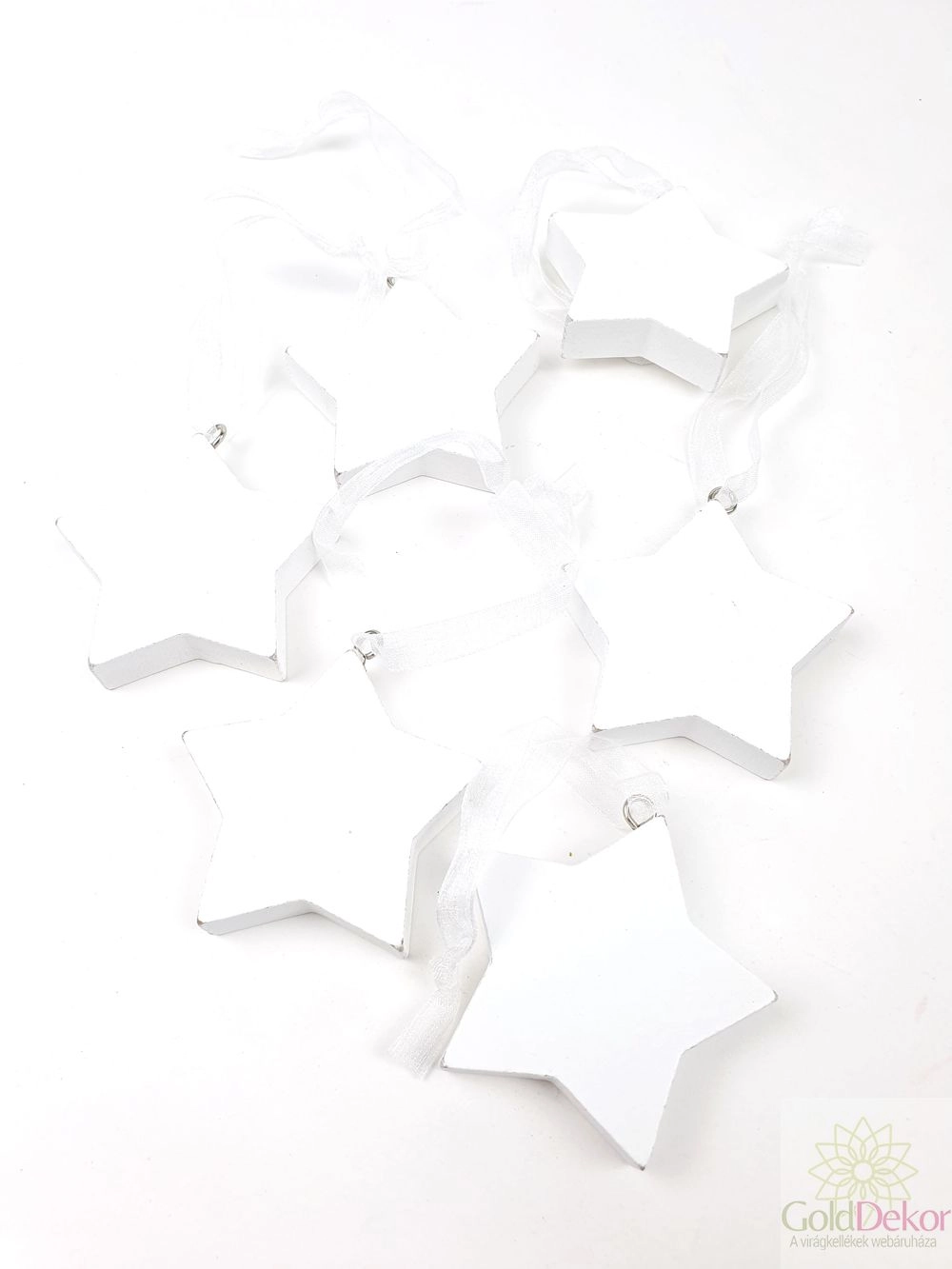 Fadekor fehér szalagos formák - Csillag