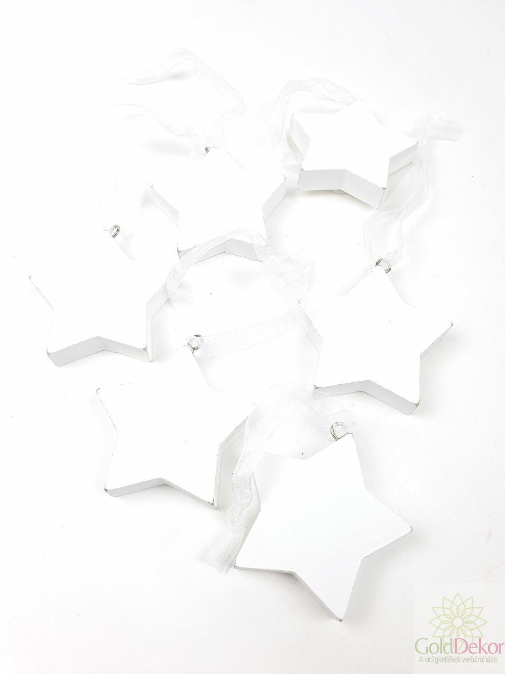 Fadekor fehér szalagos formák - Csillag