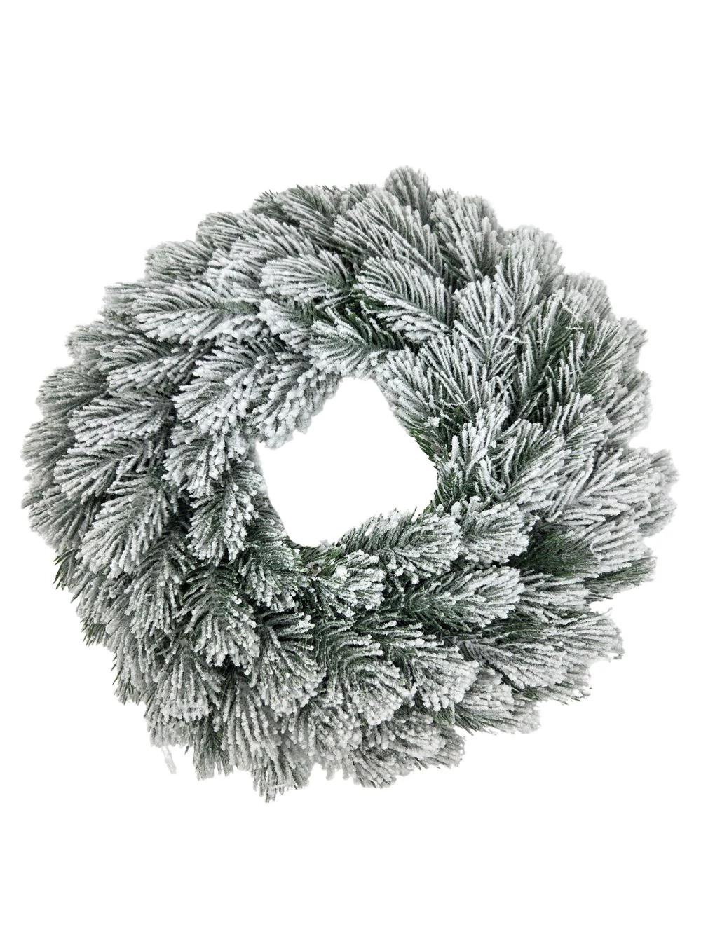 Műfenyő koszorú alap 32 cm havas