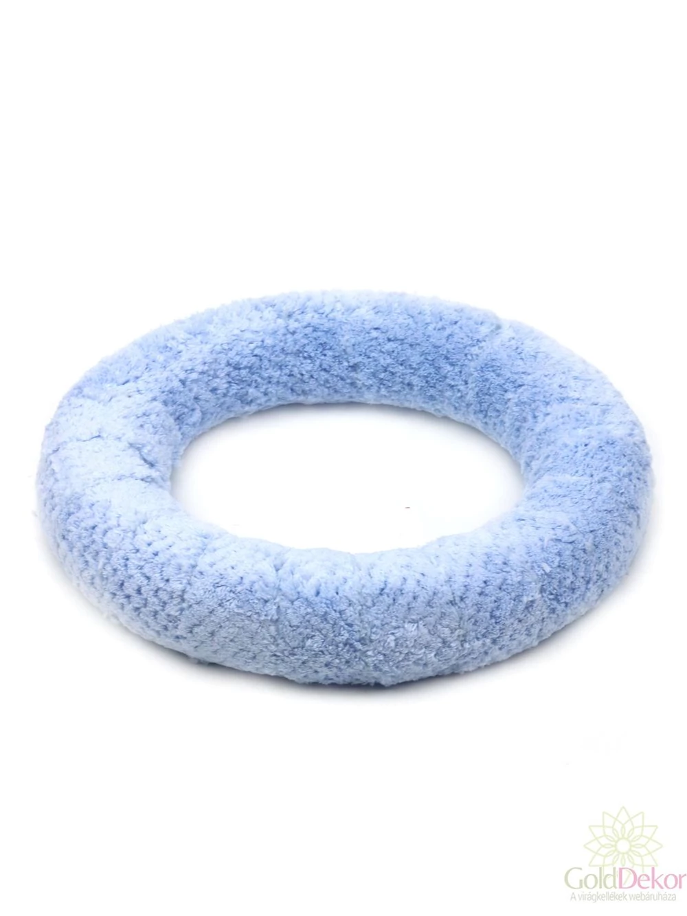 Kötött szőrmés alap 24 cm - Világos kék