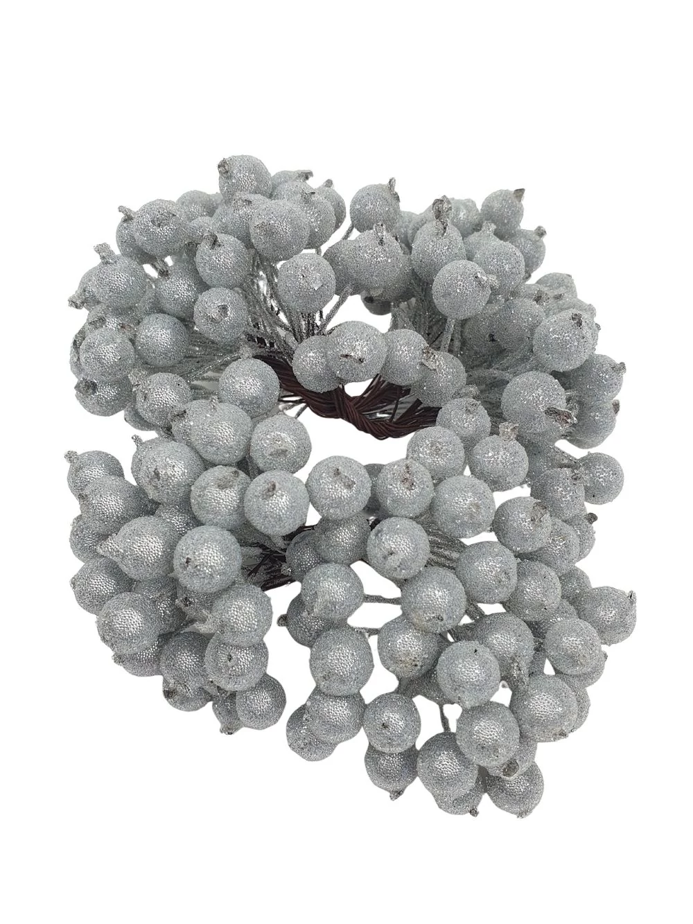 Csillámos drótos bogyó - Ezüst