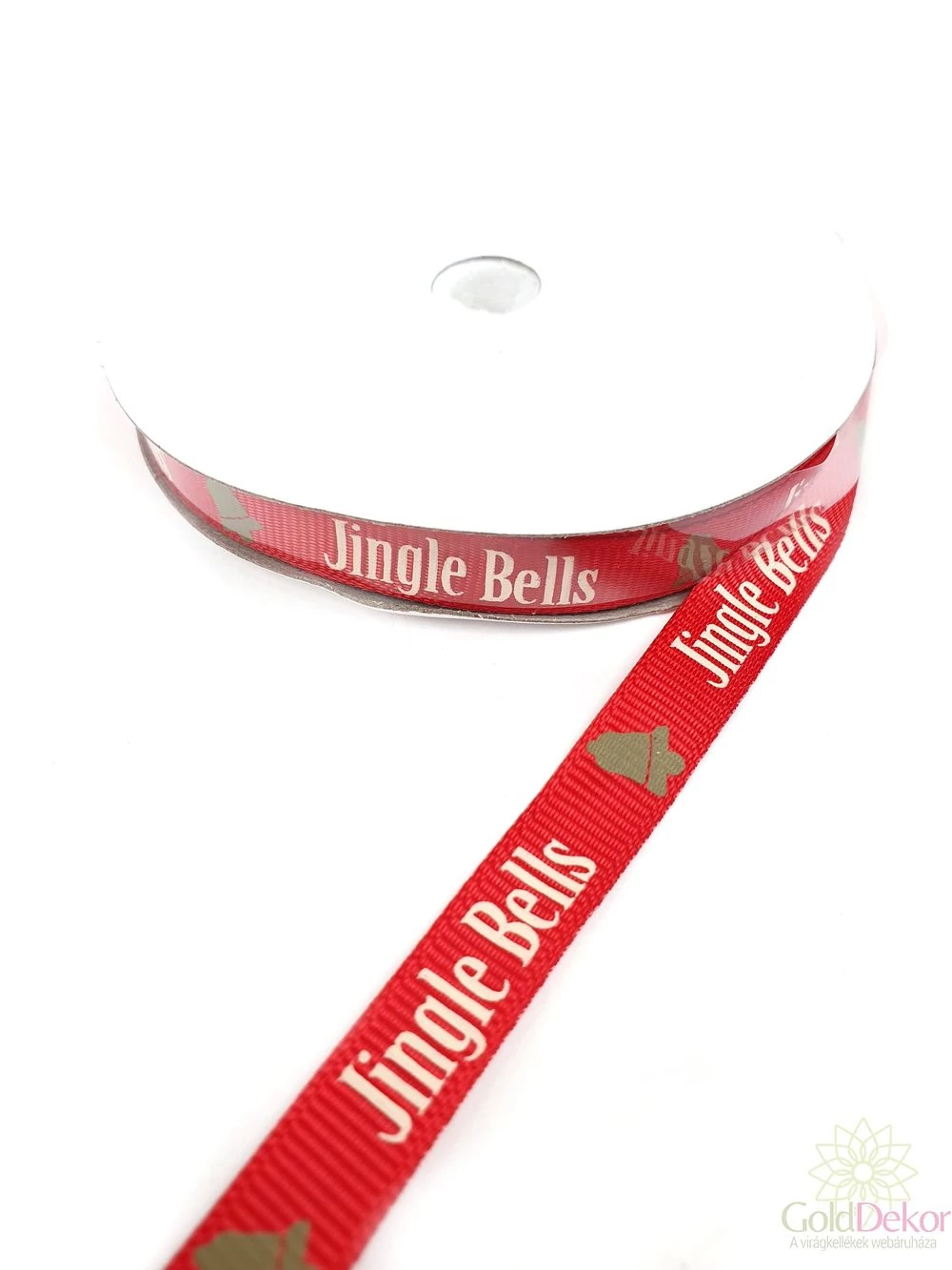Karácsonyi szalag 1 cm - Jingle Bells