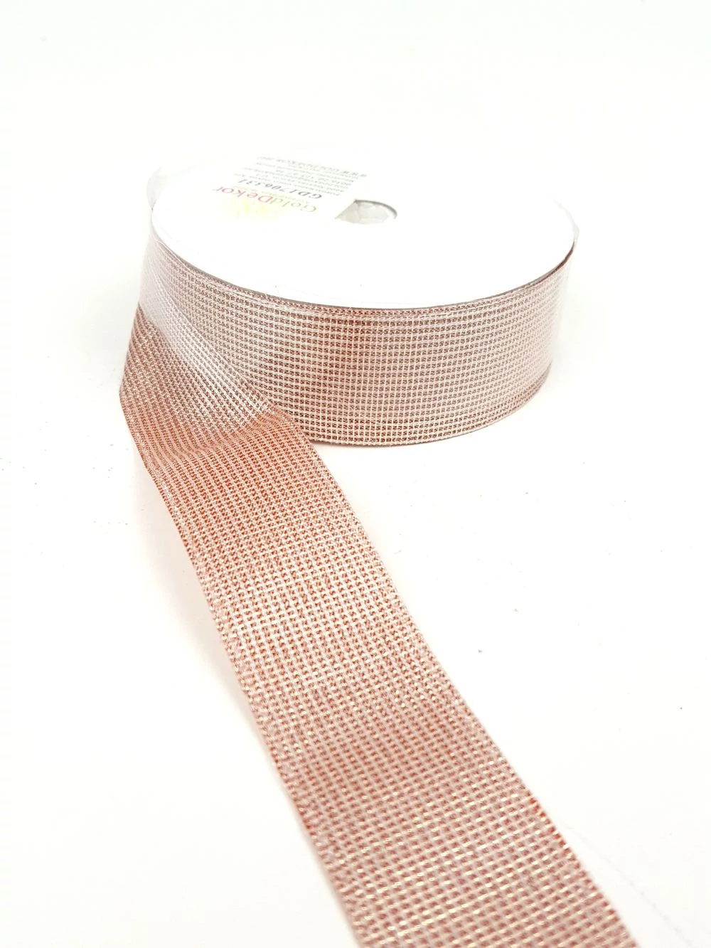 Karácsonyi szalag metál szálas - Bordó