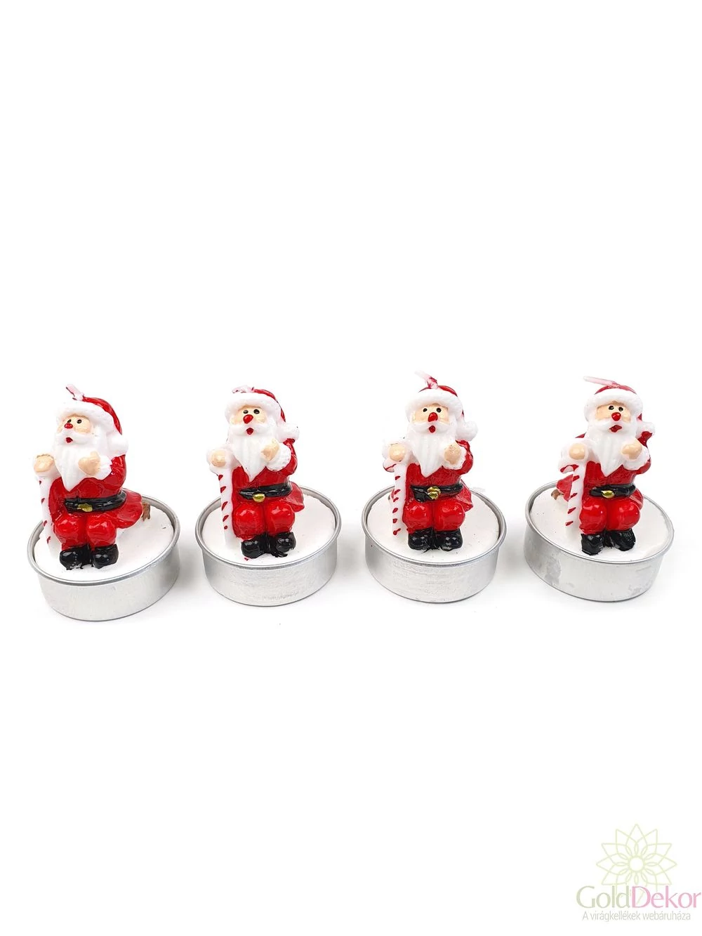 Karácsonyi gyertya*4 - Télapó bottal