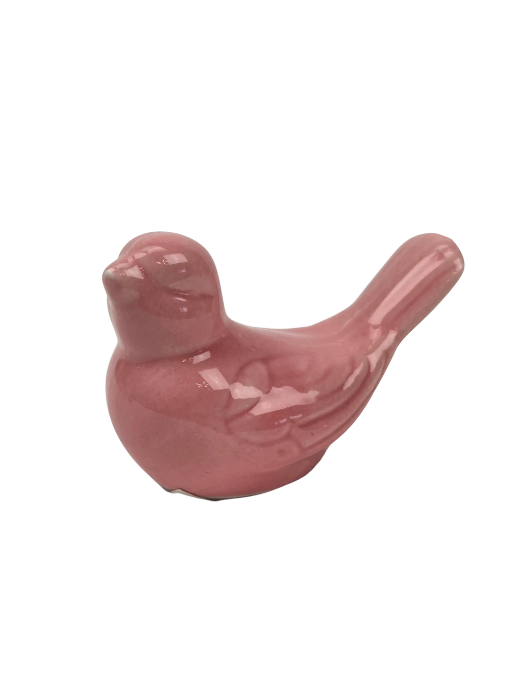 Sima szárnyú kerámia madár - korall