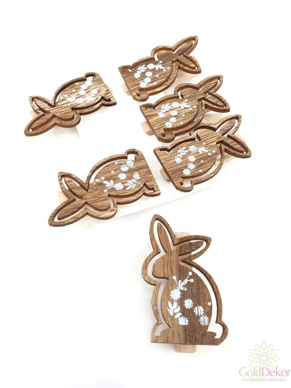 Natúr csipeszes nyuszi*6