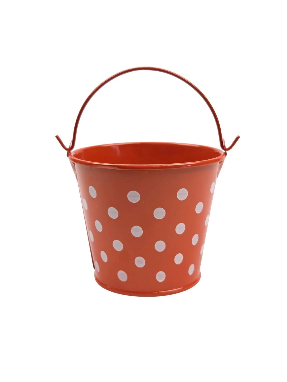 Kicsi pöttyös bádog vödör - Narancs