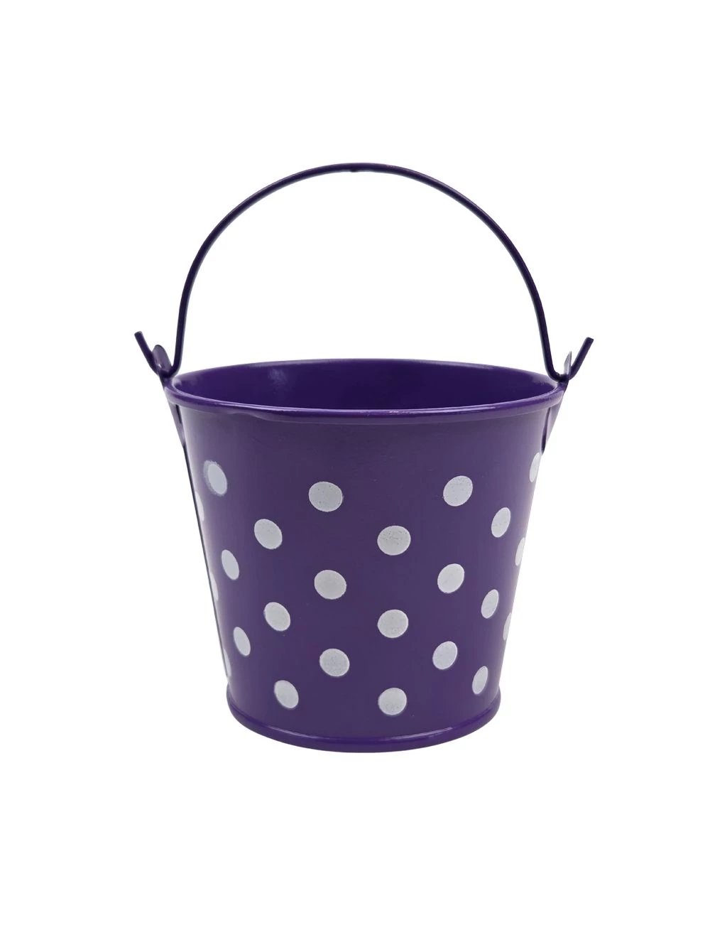 Kicsi pöttyös bádog vödör - Lila