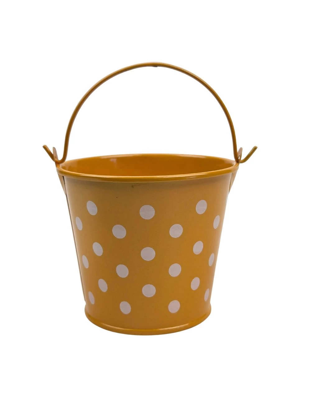 Kicsi pöttyös bádog vödör - Sárga