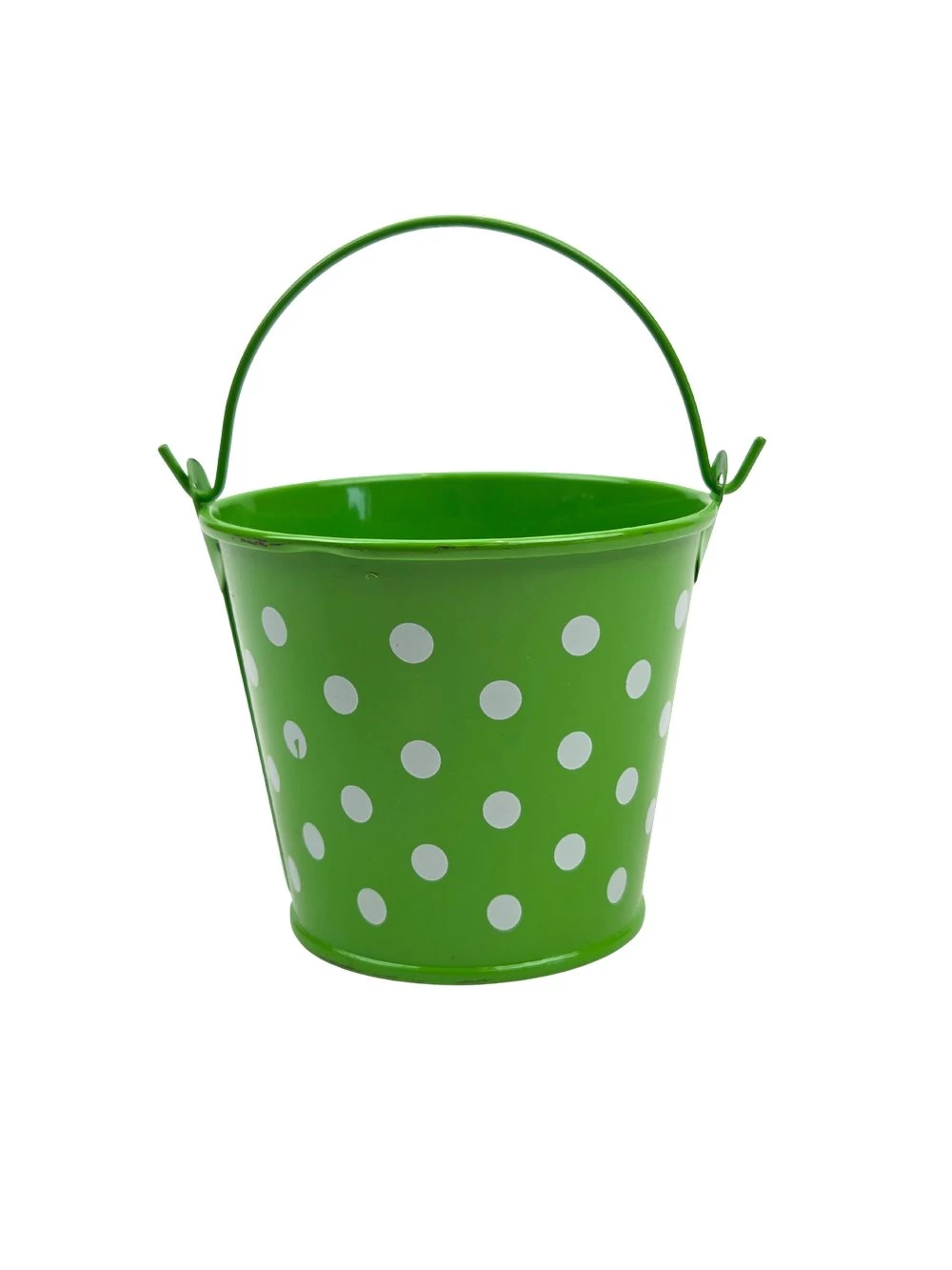 Kicsi pöttyös bádog vödör - Zöld