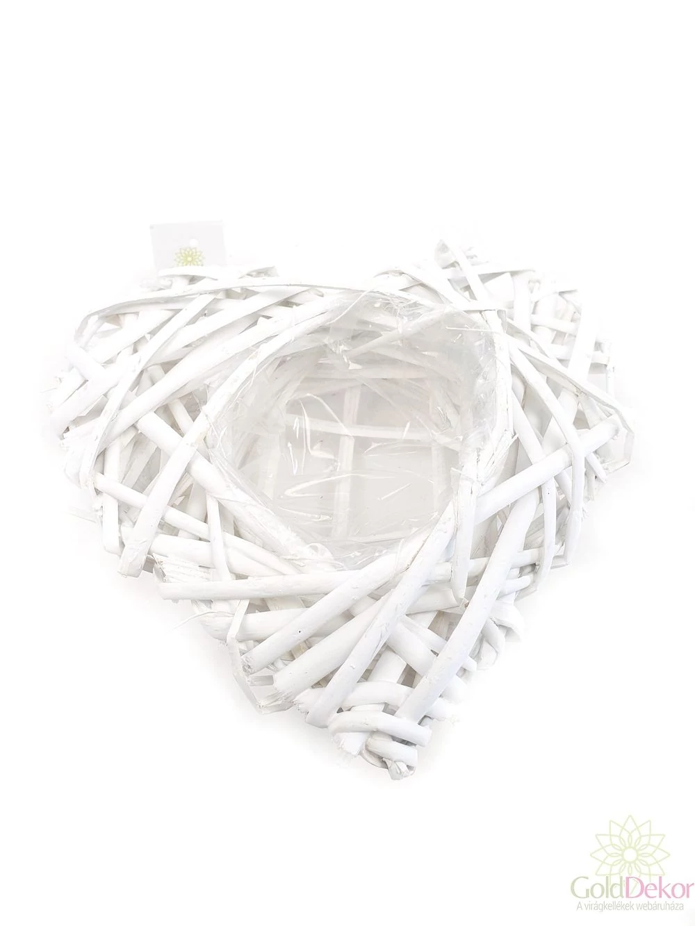 Szív kosár kicsi - Fehér