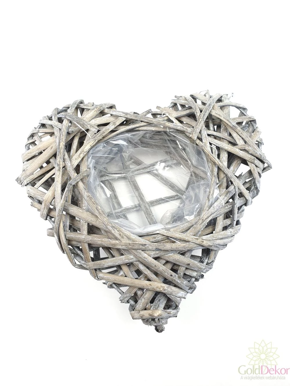 Szív kosár kicsi - Szürke