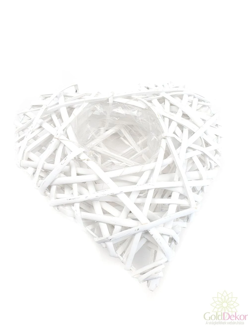 Szív kosár nagy - Fehér