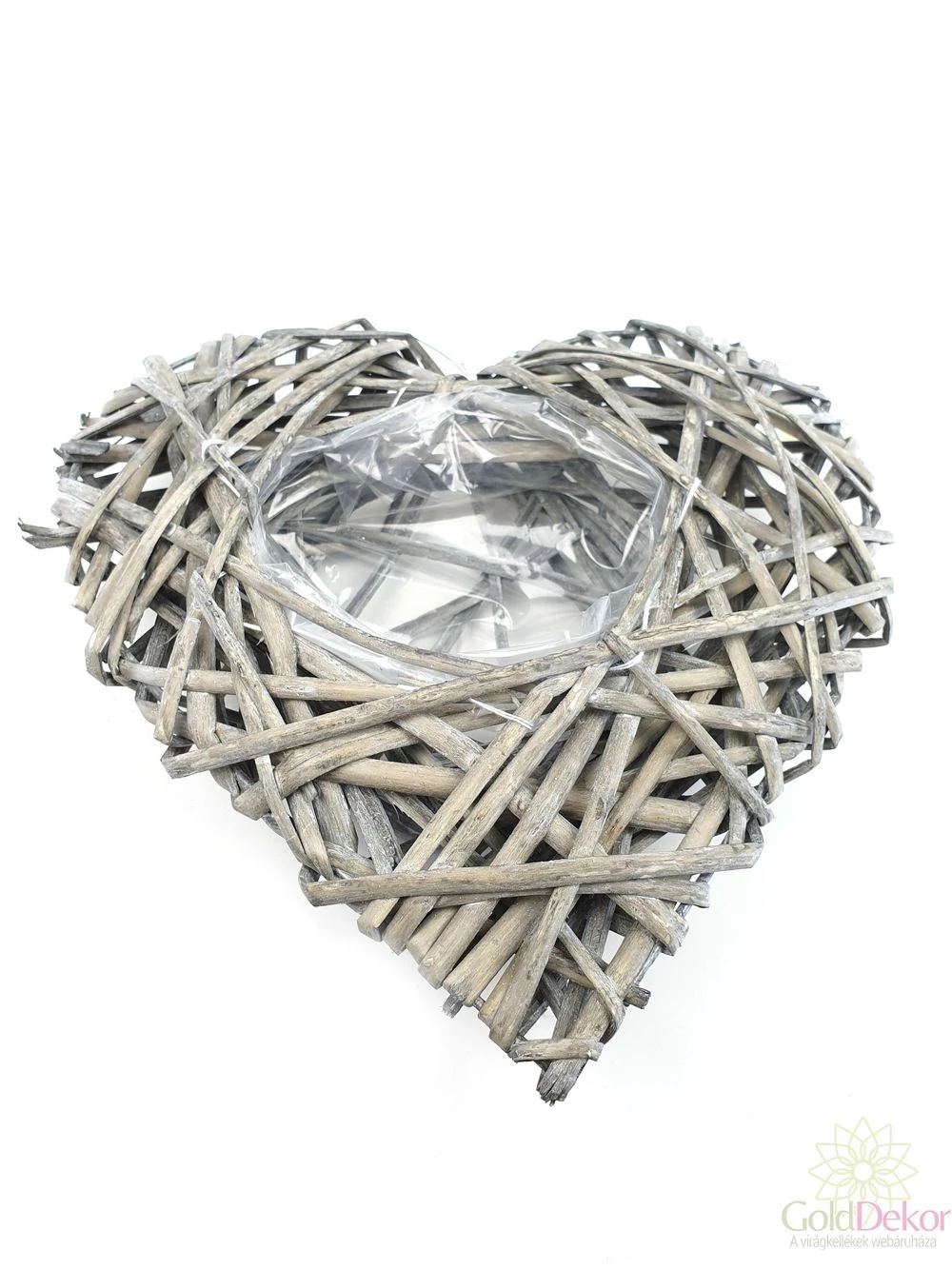 Szív kosár nagy - Szürke