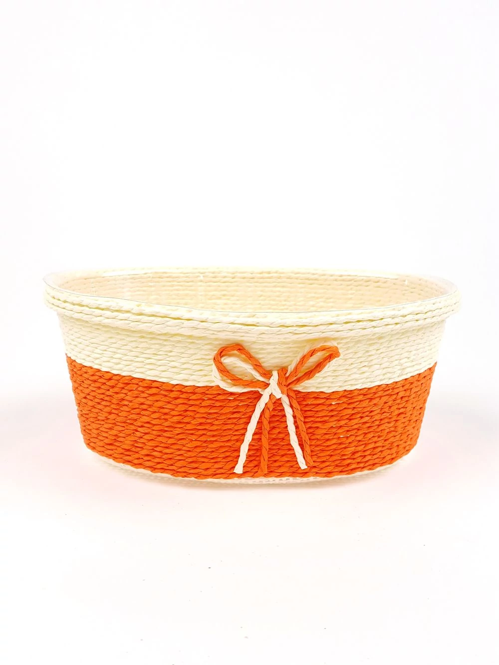 Köteles ovál kosár - Narancssárga
