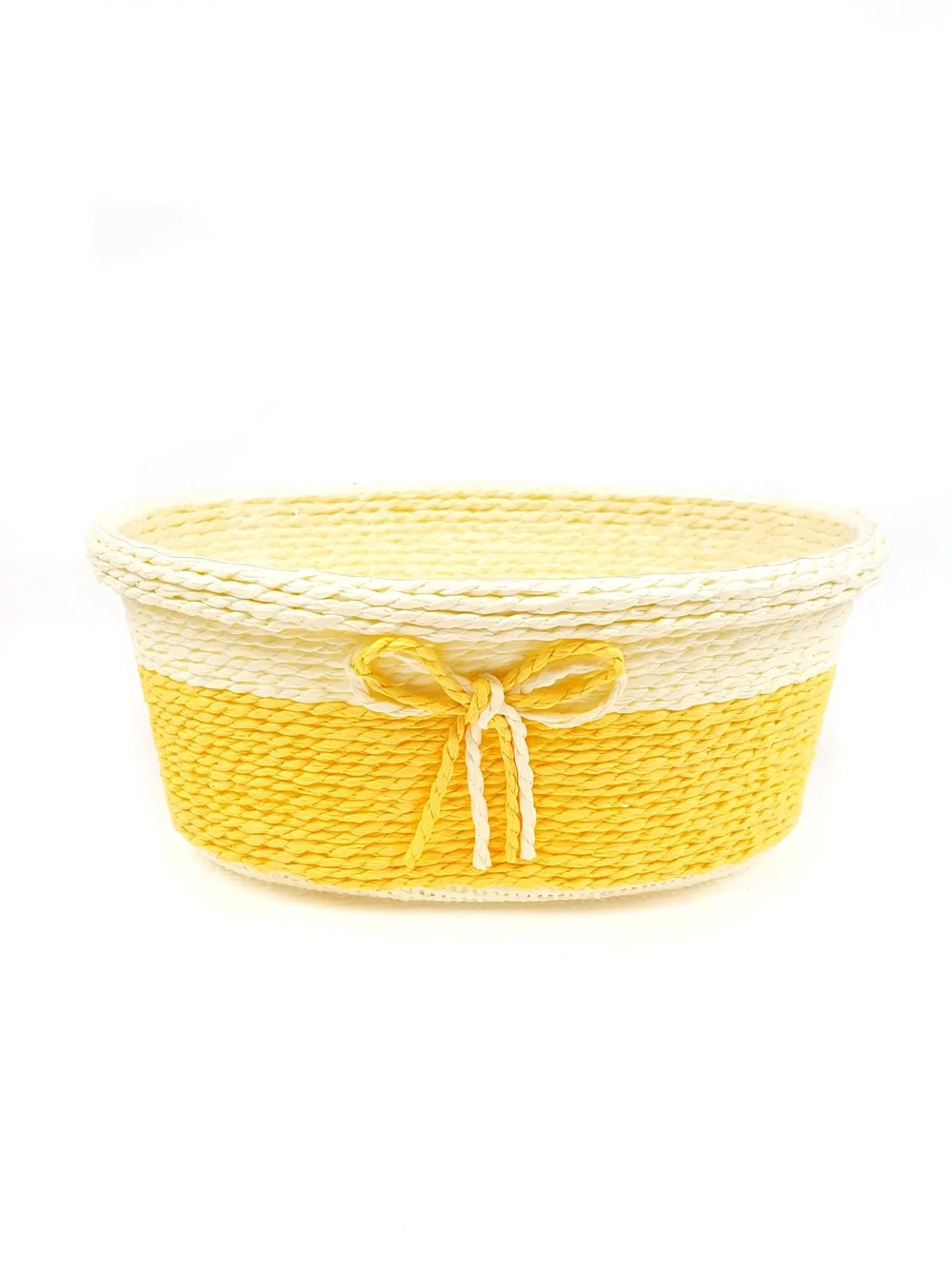 Köteles ovál kosár - Sárga