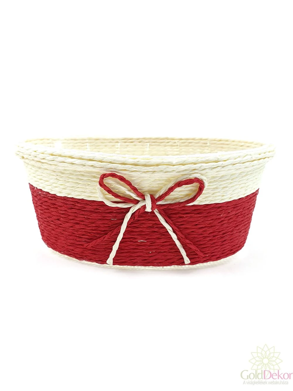 Köteles ovál kosár - Bordó