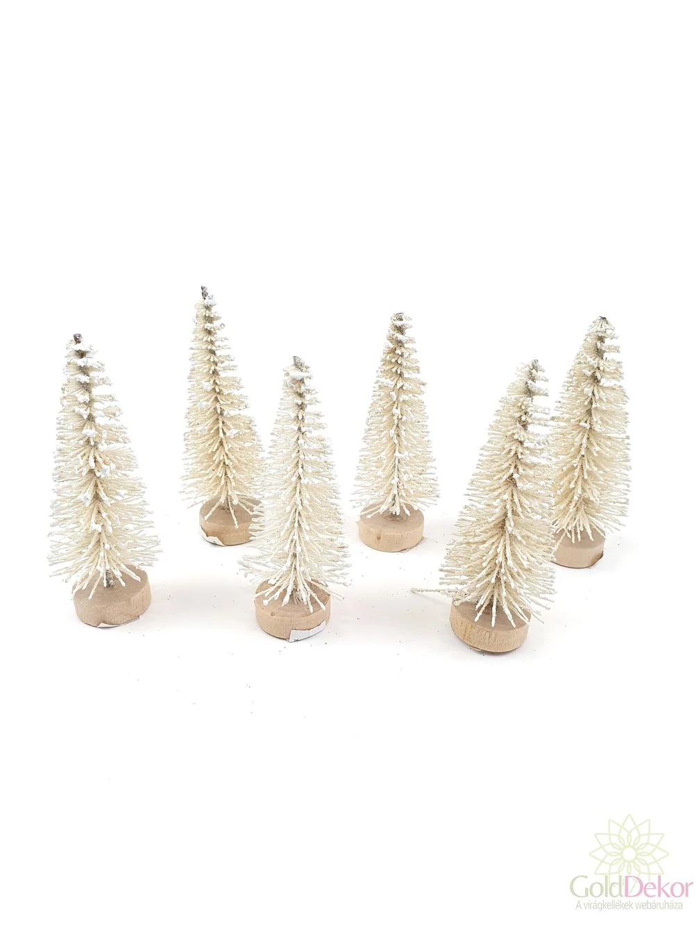 Talpas fenyő 6 cm*6 csillámos - Krém