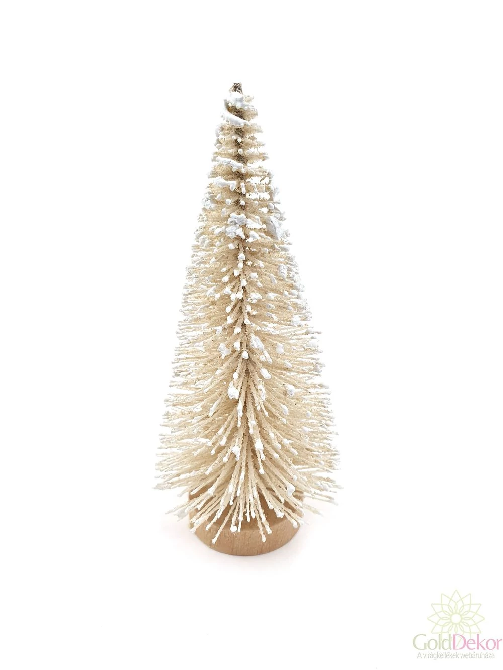 Talpas fenyő 10 cm csillámos - Krém