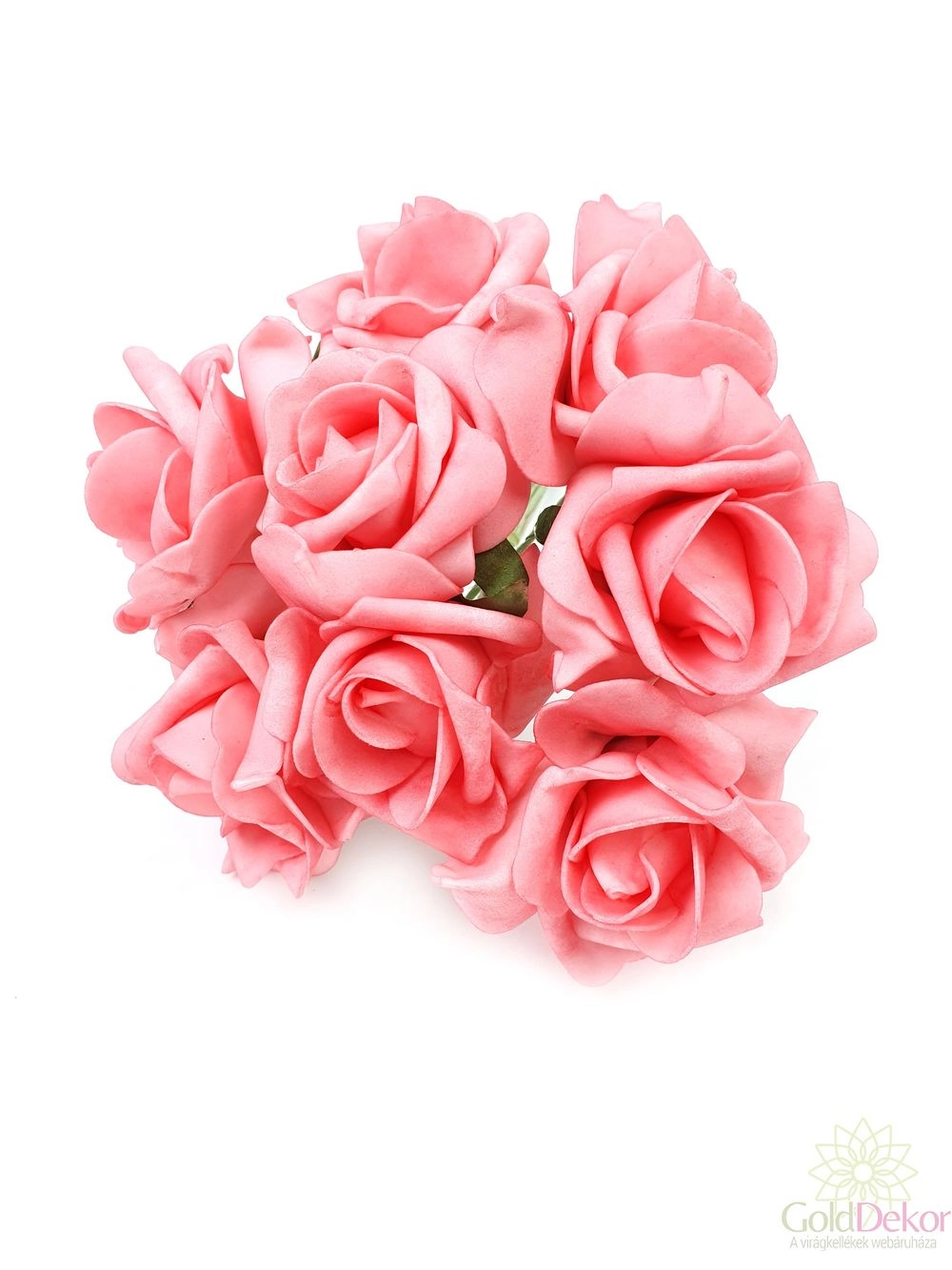 Drótos polyfoam rózsa 1 - Sötét Rózsaszín