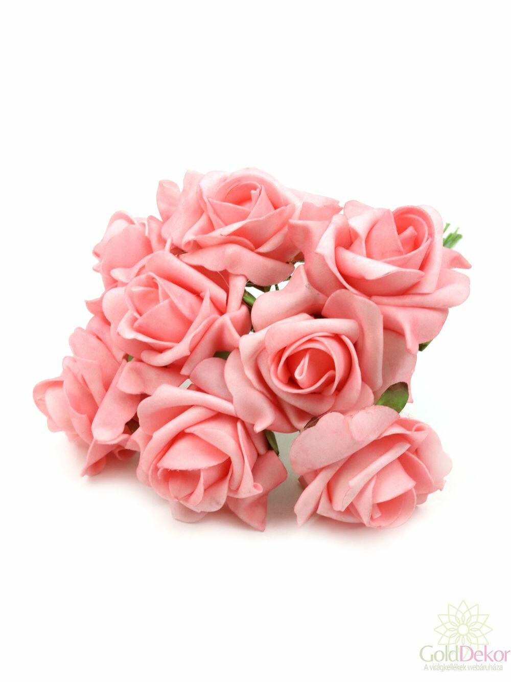 Drótos polyfoam rózsa 1 - Rózsaszín