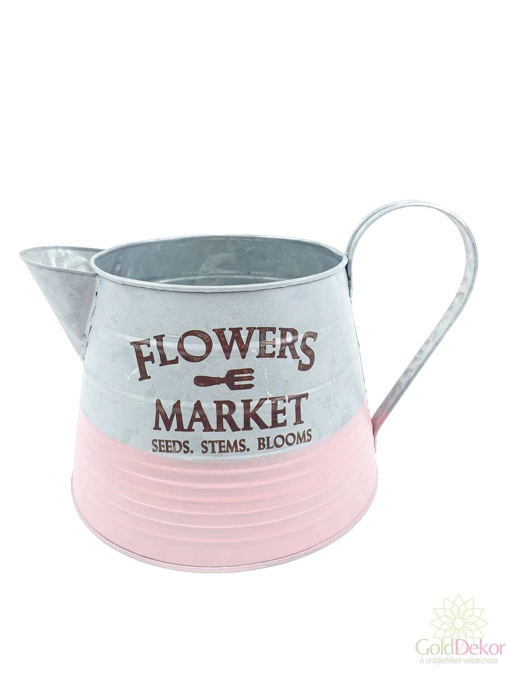 Nagy pasztel kancsó kerek - Rózsaszín