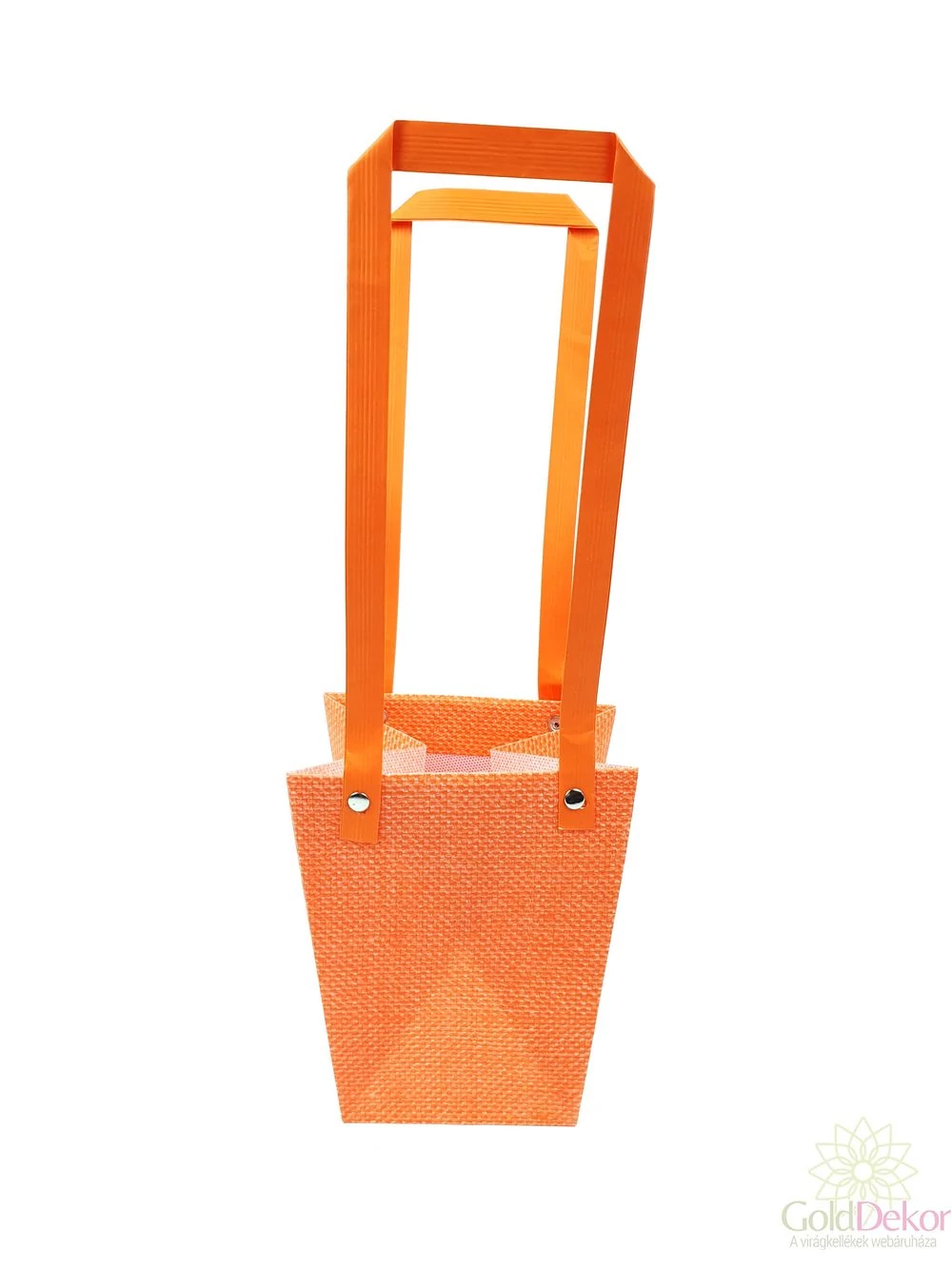 Kosármintás virág táska - Narancs