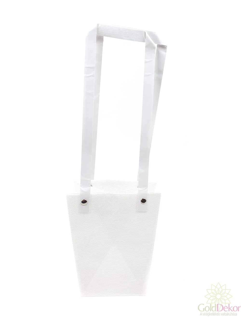 Kosármintás virág táska - Fehér