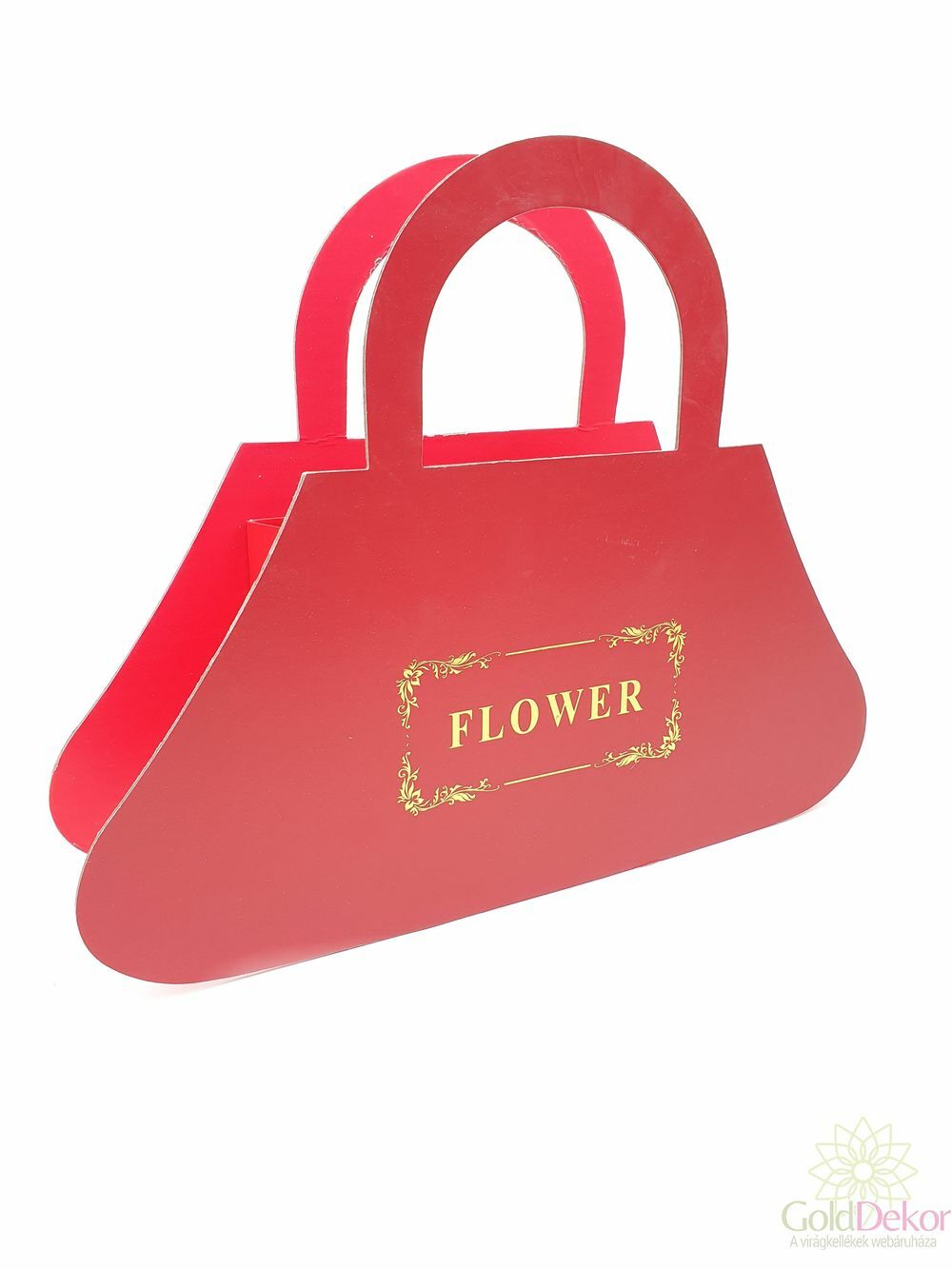 Flower feliratos virág táska - Bordó