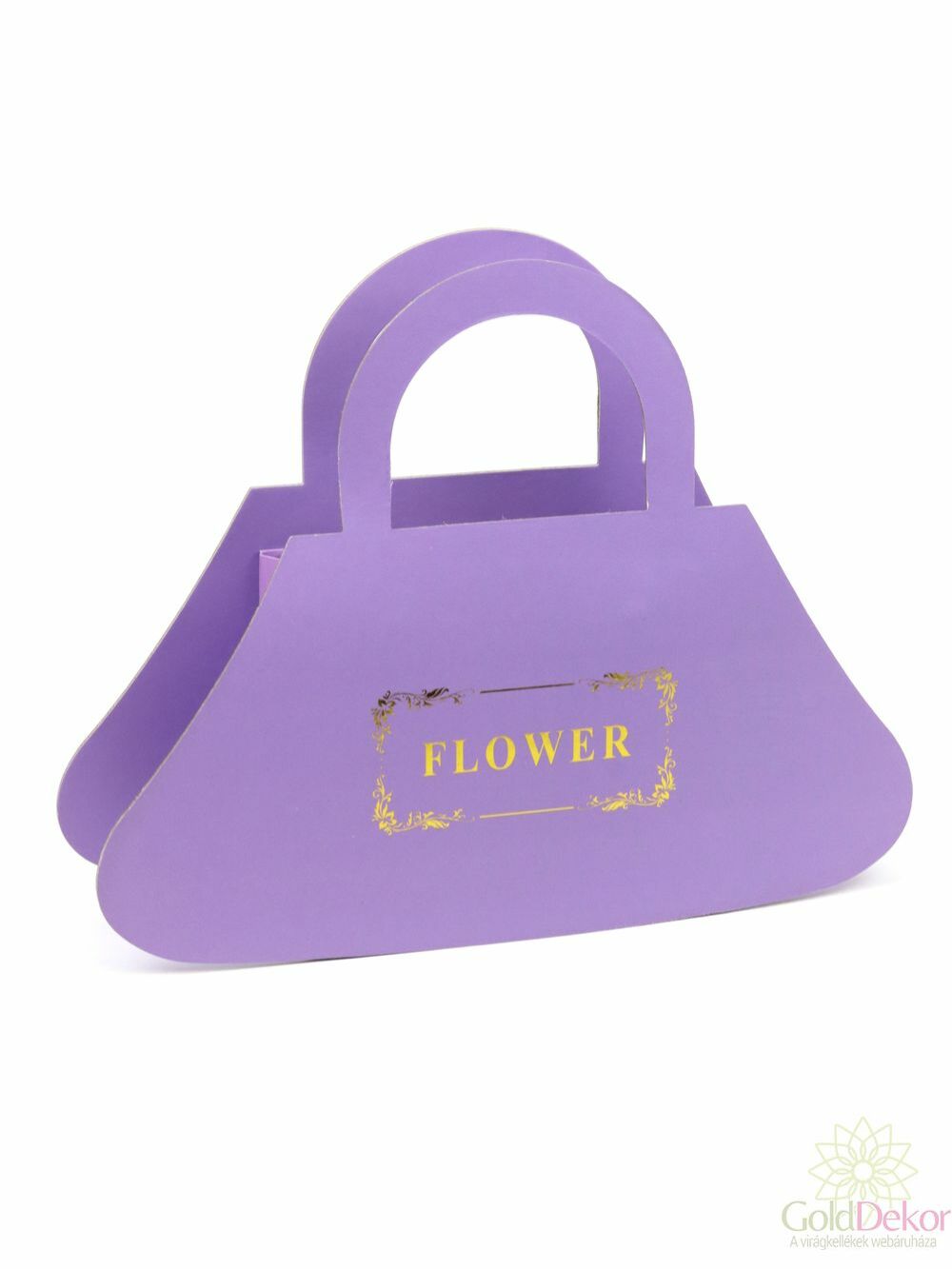 Flower feliratos virág táska - Lila