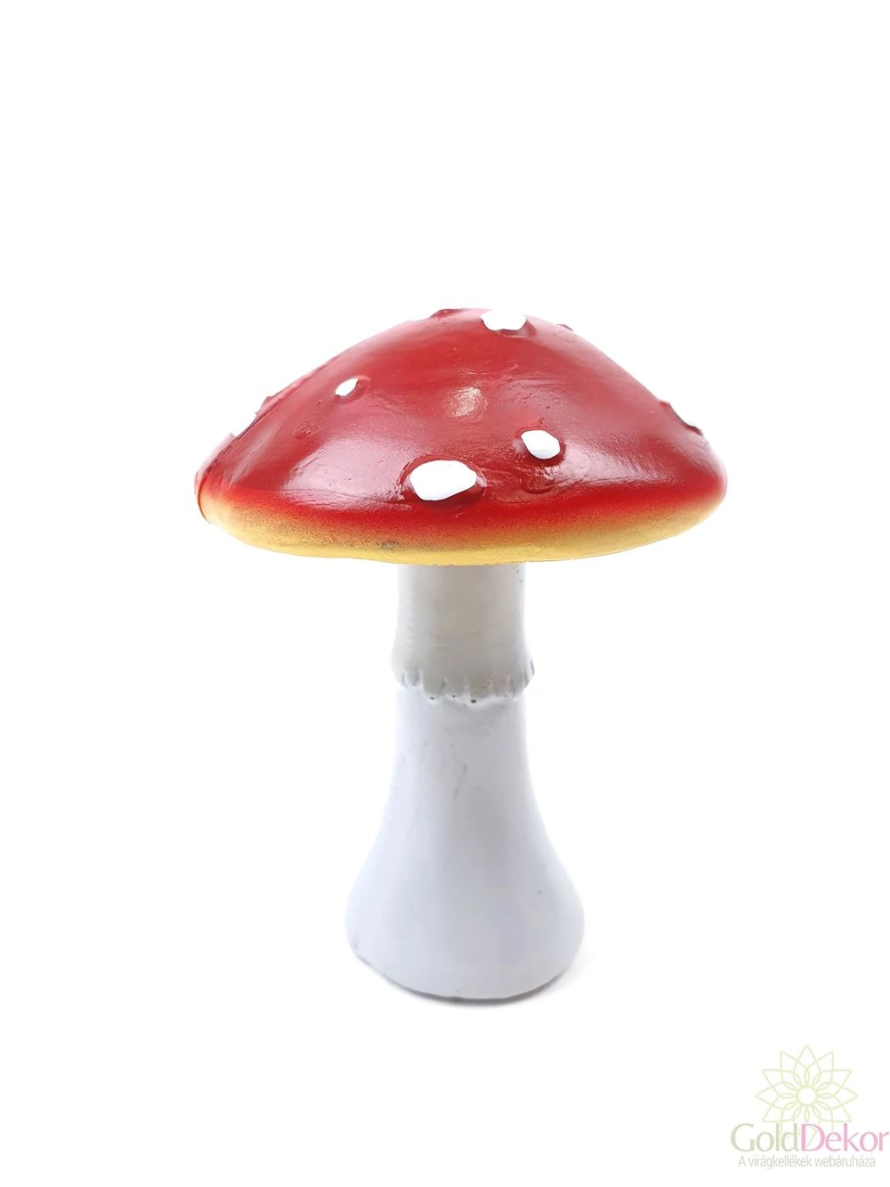 Piros kalapos pöttyös gomba figura 
