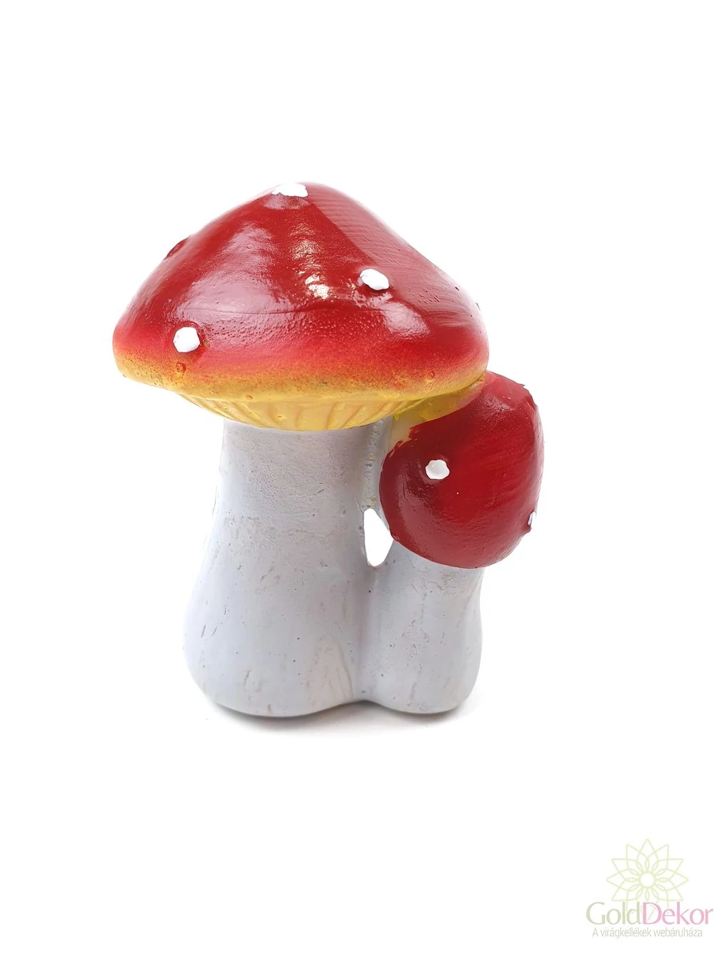 Piros kalapos pöttyös gomba figura - Páros