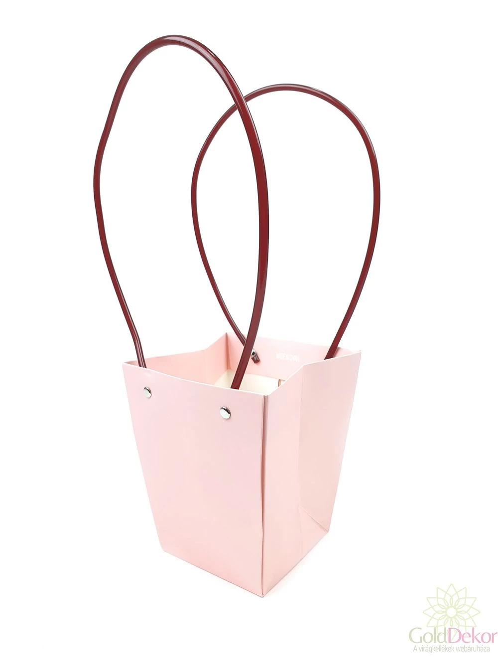 Virág tasak rózsaszín - nagy trapéz