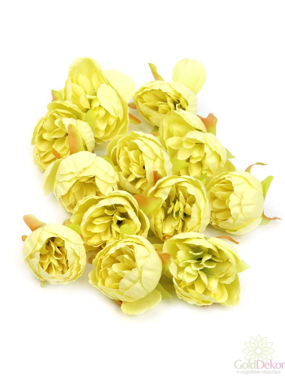 Dekor fejvirág 9 - Krém sárga