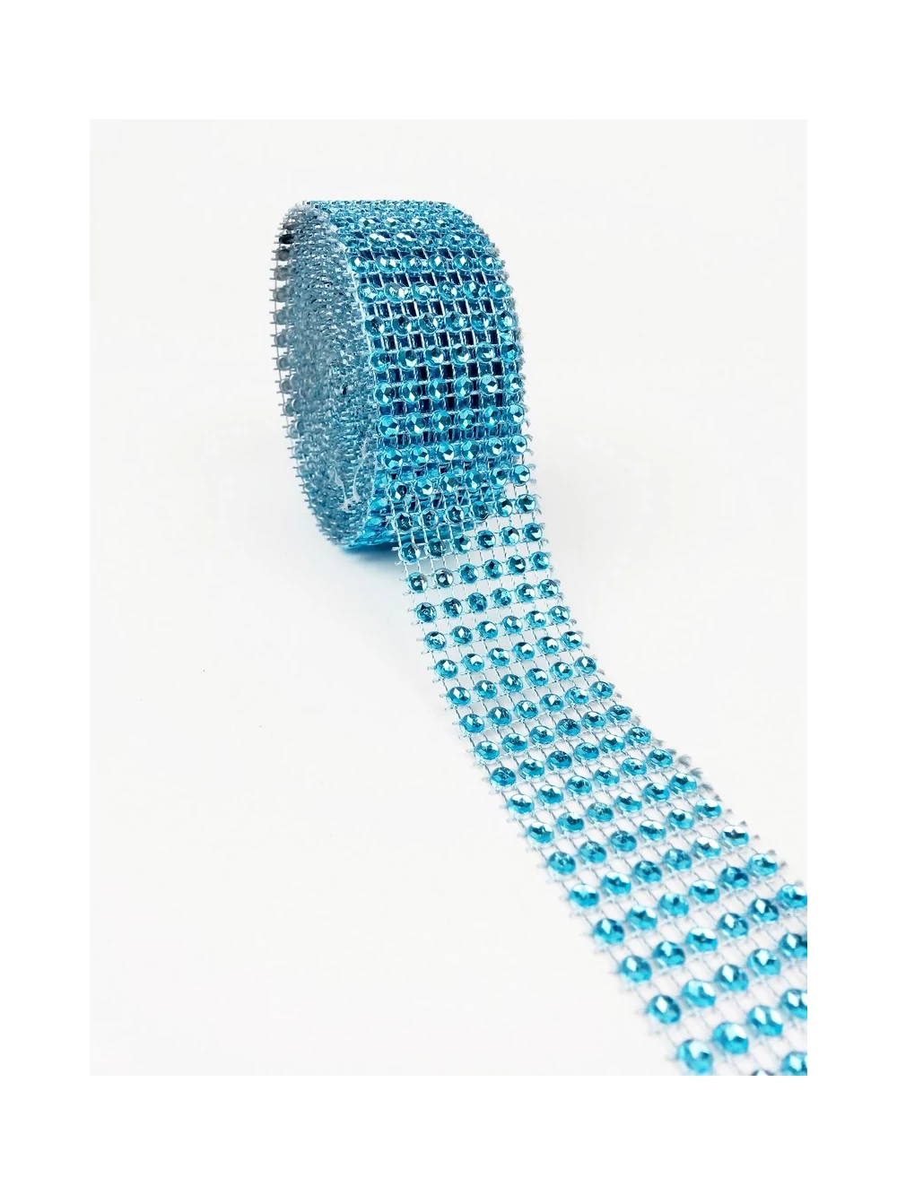 Strassz szalag sima - Türkisz